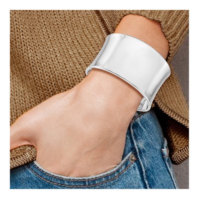 Sterling Silver Slip-On Cuff Bracelet – view 4
