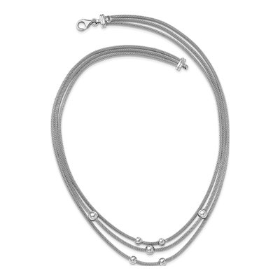 Sterling Silver Beaded Mesh Necklace – view 5