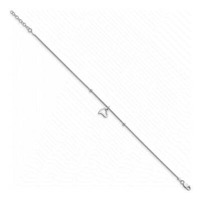 Sterling Silver Heart Anklet – view 2