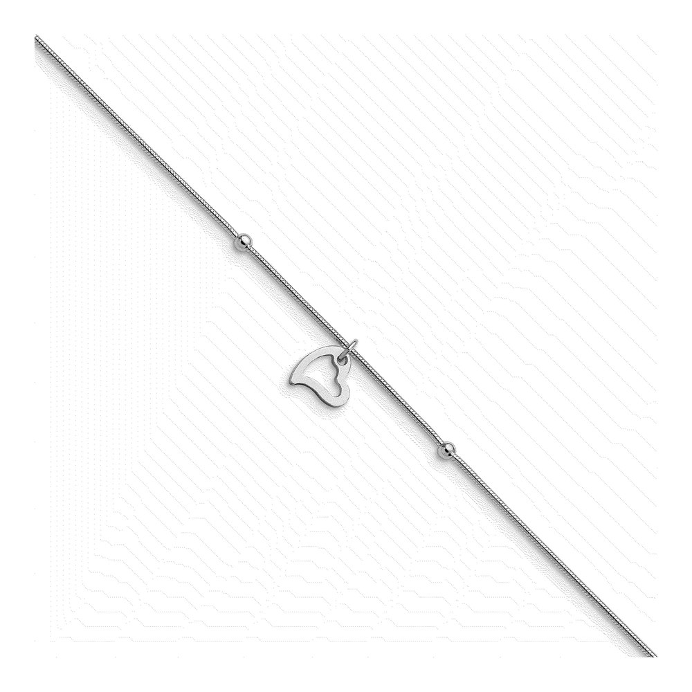 Sterling Silver Heart Anklet