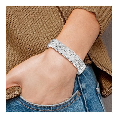 Sterling Silver Braided Bracelet – view 5