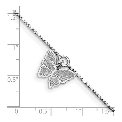 Sterling Silver Butterfly Anklet – view 5