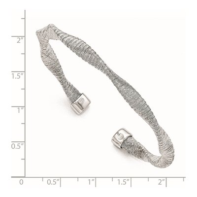 Sterling Silver Twisted Cuff Bracelet – view 3