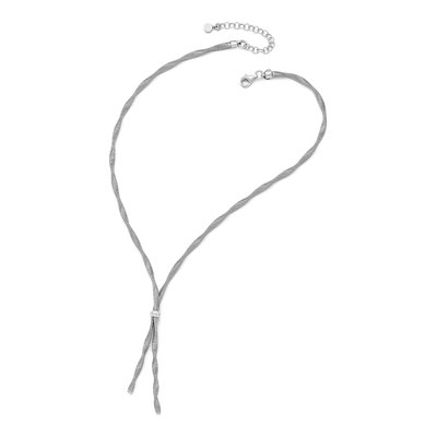 Sterling Silver Polished Necklace, 17in – view 2