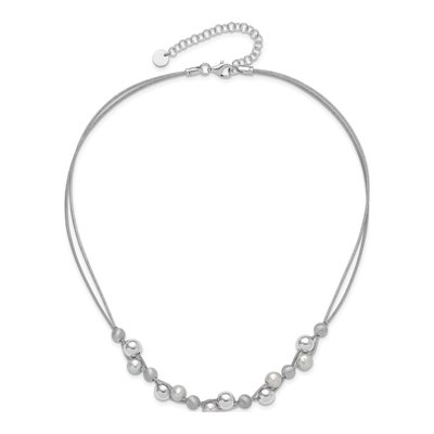 Sterling Silver Freshwater Cultured Pearl Beaded Necklace – view 6