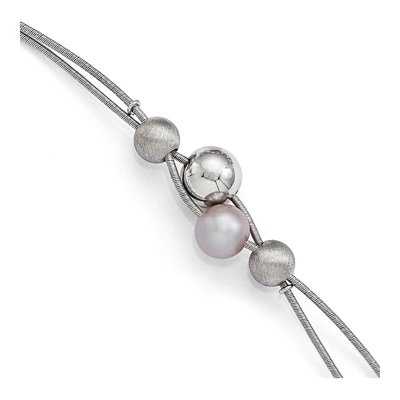 Sterling Silver Freshwater Cultured Pearl Beaded Bracelet