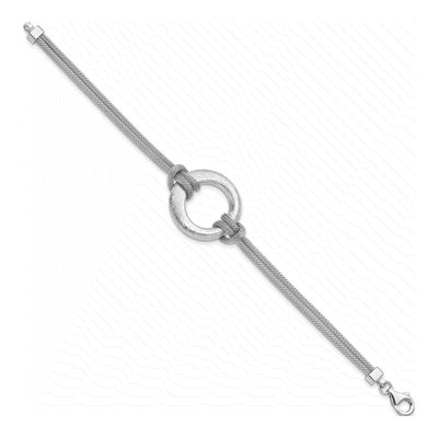 Sterling Silver Textured Bracelet – view 2