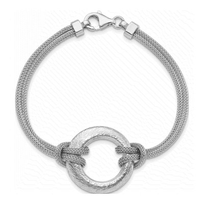 Sterling Silver Textured Bracelet – view 4