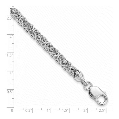 Sterling Silver 5.75mm Handmade Byzantine Chain Bracelet – view 5