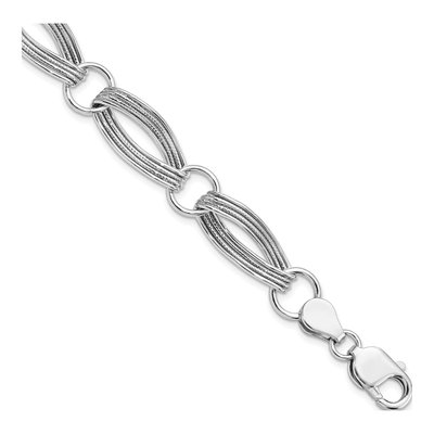Sterling Silver 11mm Handmade Link Chain Bracelet