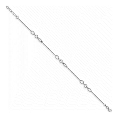 Sterling Silver Link Anklet – view 2