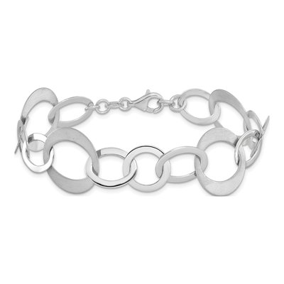 Sterling Silver 14mm Link Chain Bracelet – view 4