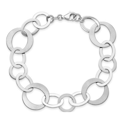 Sterling Silver 14mm Link Chain Bracelet – view 6