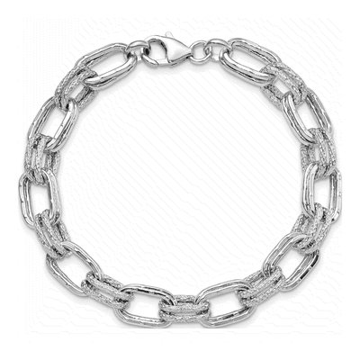Sterling Silver 10mm Handmade Link Chain Bracelet – view 6