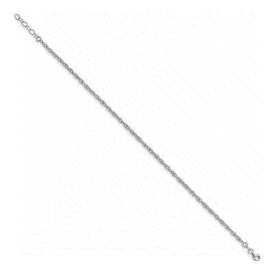 Sterling Silver 3mm Rope Anklet – view 3