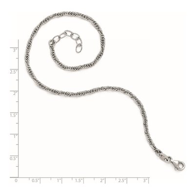 Sterling Silver 3mm Rope Anklet – view 5