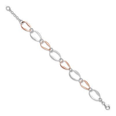 Rose Gold-Plated Sterling Silver Link Bracelet – view 2