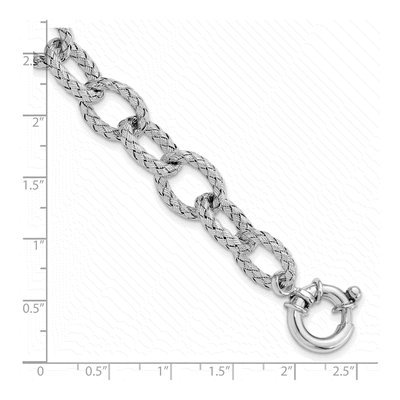Sterling Silver Woven Link Bracelet – view 5