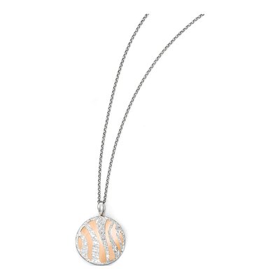 Sterling Silver Diamond-Cut Pendant Necklace – view 2
