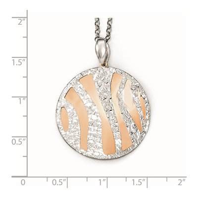 Sterling Silver Diamond-Cut Pendant Necklace – view 3