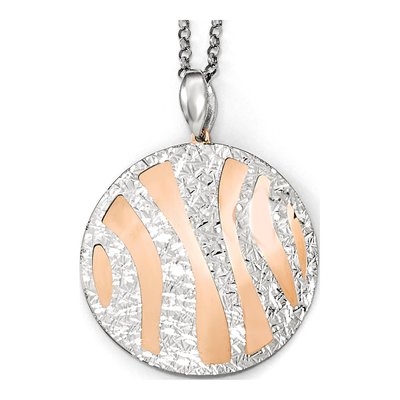 Sterling Silver Diamond-Cut Pendant Necklace