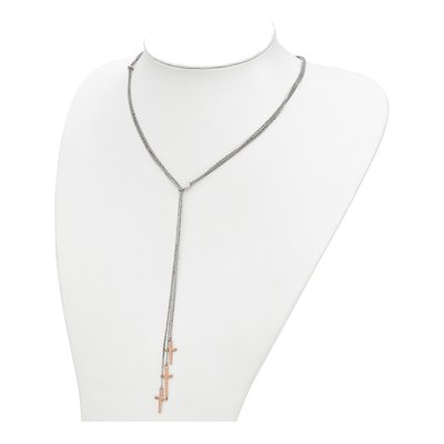 Sterling Silver Cross Slip-On Necklace – view 2