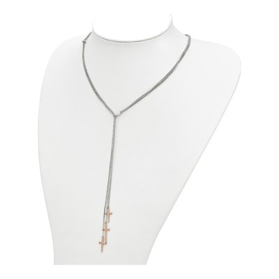 Sterling Silver Cross Slip-On Necklace – view 3