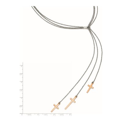 Sterling Silver Cross Slip-On Necklace – view 5