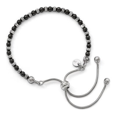 Sterling Silver Ruthenium Diamond-Cut Bracelet – view 2