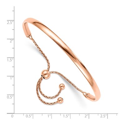 Gold-Plated Sterling Silver Adjustable Bangle Bracelet – view 3