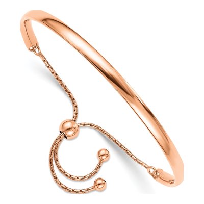 Gold-Plated Sterling Silver Adjustable Bangle Bracelet