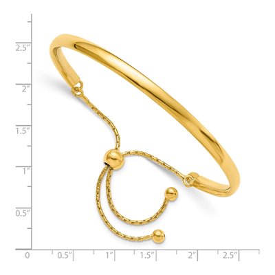 Gold-Plated Sterling Silver Adjustable Bangle Bracelet – view 3