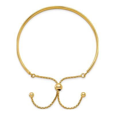 Gold-Plated Sterling Silver Adjustable Bangle Bracelet – view 4