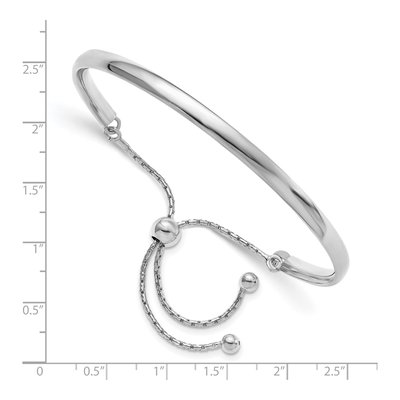 Sterling Silver Adjustable Bangle Bracelet – view 3
