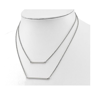 Sterling Silver Double Strand Necklace – view 3