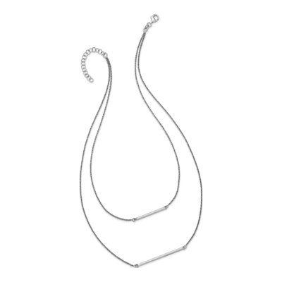 Sterling Silver Double Strand Necklace – view 6