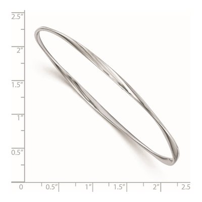 Sterling Silver Twisted Bangle Bracelet – view 3