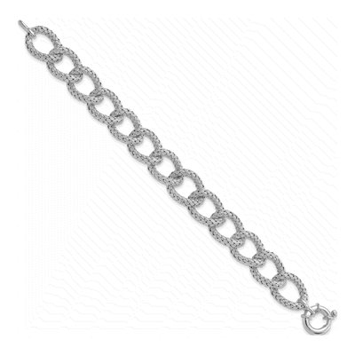 Sterling Silver Textured Bracelet – view 3