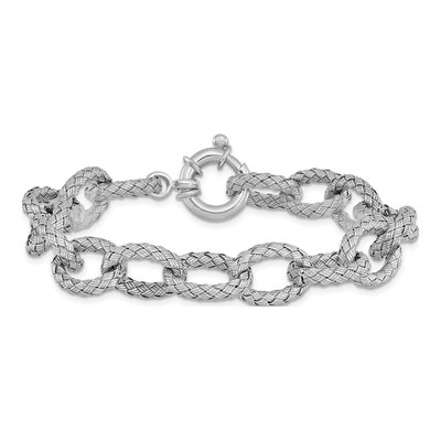 Sterling Silver Textured Bracelet – view 4