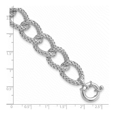 Sterling Silver Textured Bracelet – view 5