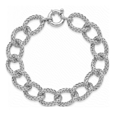 Sterling Silver Textured Bracelet – view 6