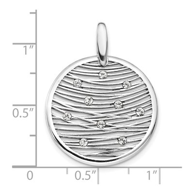 Sterling Silver Crystal Pendant – view 4