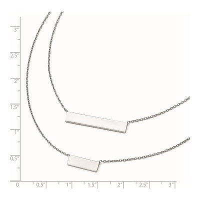 Sterling Silver Double Bar Necklace – view 7