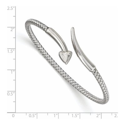Sterling Silver Flexible Mesh Cuff Bracelet – view 2