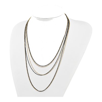 Gold-Plated Sterling Silver Black Necklace – view 2