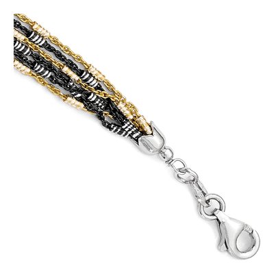 Gold-Plated Sterling Silver Black Necklace – view 3