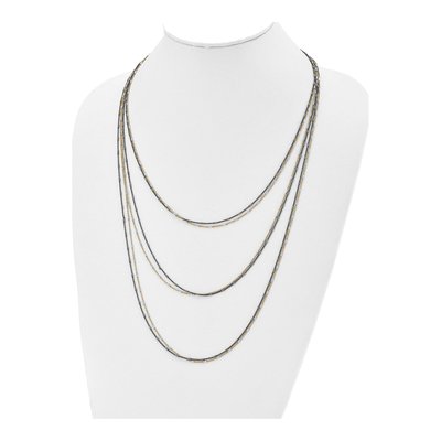 Gold-Plated Sterling Silver Black Necklace – view 4