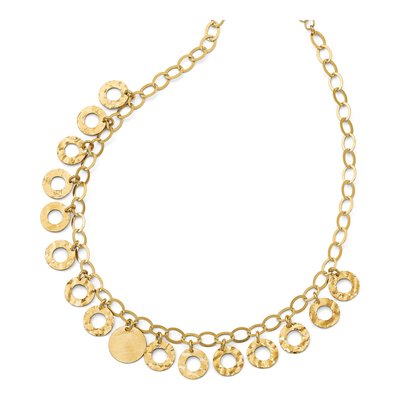 Gold-Plated Sterling Silver Circles Necklace