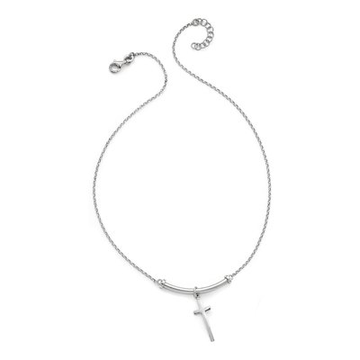 Sterling Silver Cross Pendant Necklace – view 3