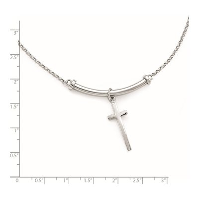 Sterling Silver Cross Pendant Necklace – view 4